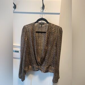 NWOT Haver London beautifull sheer low cut blouse